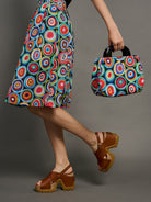 DIXIE skirt Pismo Multi - Lesley Evers - Blue - Bottoms - dixie