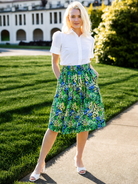 DIXIE skirt Spring Meadow Green - Lesley Evers - Blue - Bottoms - dixie