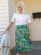 DIXIE skirt Spring Meadow Green - Lesley Evers - Blue - Bottoms - new