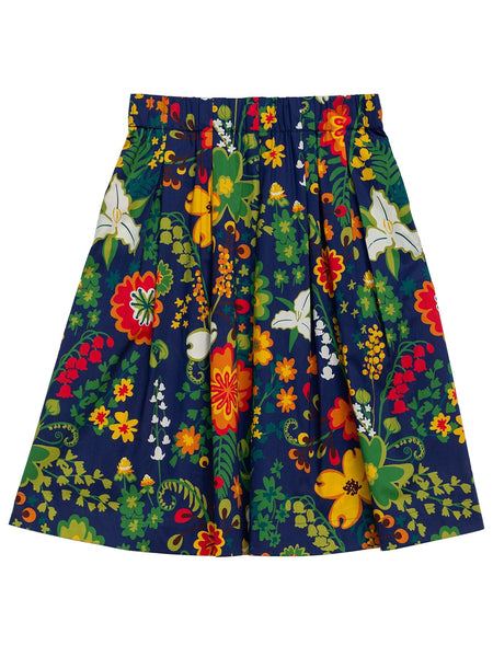 ARTS&SCIENCE skirt navy 花柄 dixie-skirt-woodland-navy-