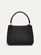 DOTTIE Leather Handbag Black - Lesley Evers-Accessories-bag with silk scarf-crossbody