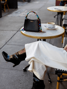 DOTTIE Leather Handbag Black - Lesley Evers - Accessories - Bonnie cover - Giftable