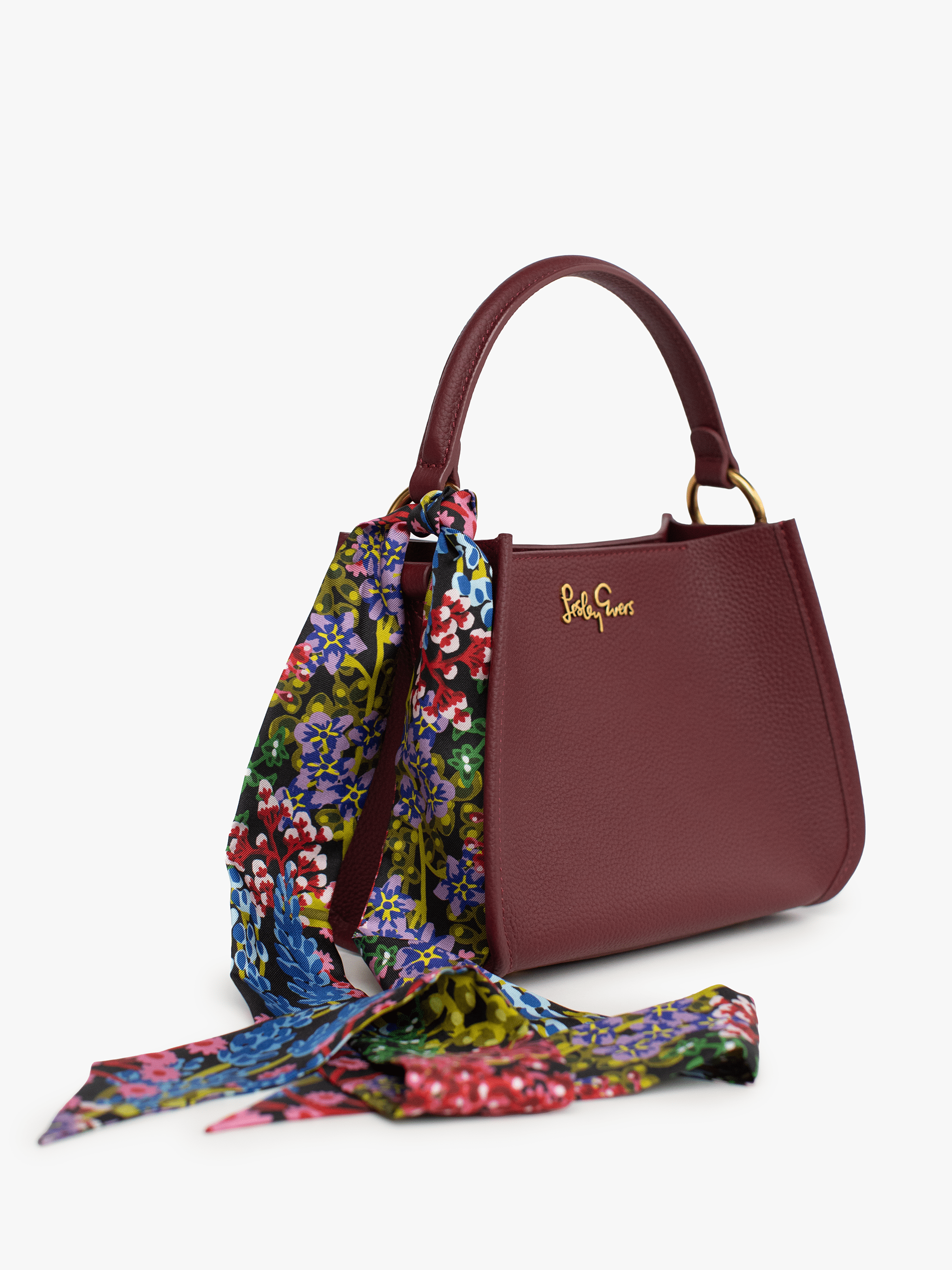 DOTTIE Leather Handbag Burgundy - Lesley Evers-Accessories-Bonnie cover-Giftable