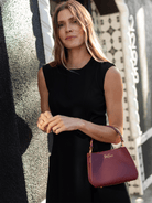 DOTTIE Leather Handbag Burgundy - Lesley Evers-Accessories-Bonnie cover-Giftable