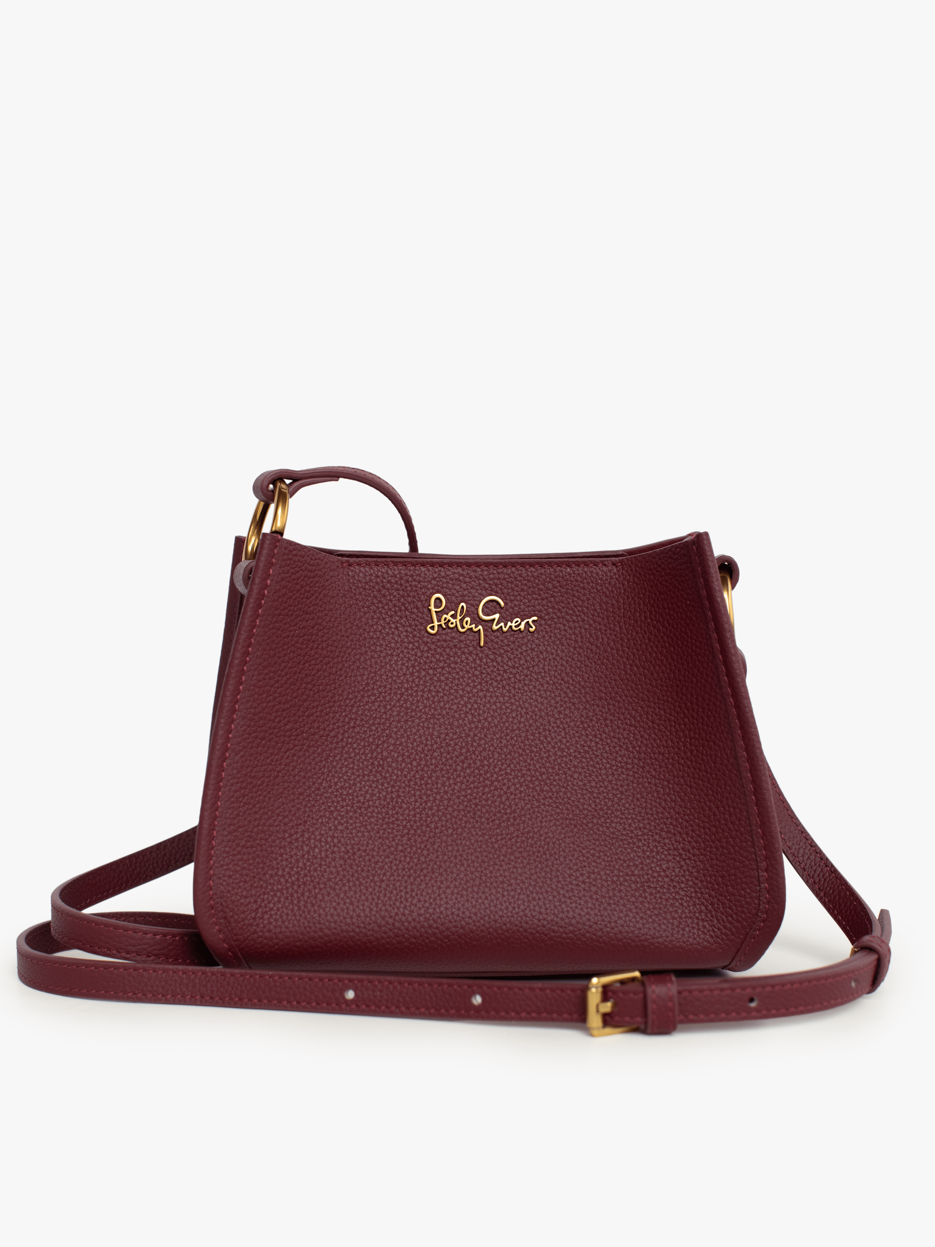 DOTTIE Leather Handbag Burgundy - Lesley Evers-Accessories-Bonnie cover-Giftable