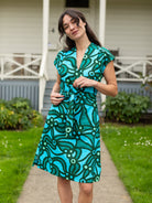 ELAINE Chicka Boom Green - Lesley Evers - chicka boom - chickaboom - Dress