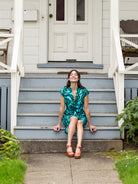 ELAINE Chicka Boom Green - Lesley Evers - chicka boom - chickaboom - Dress