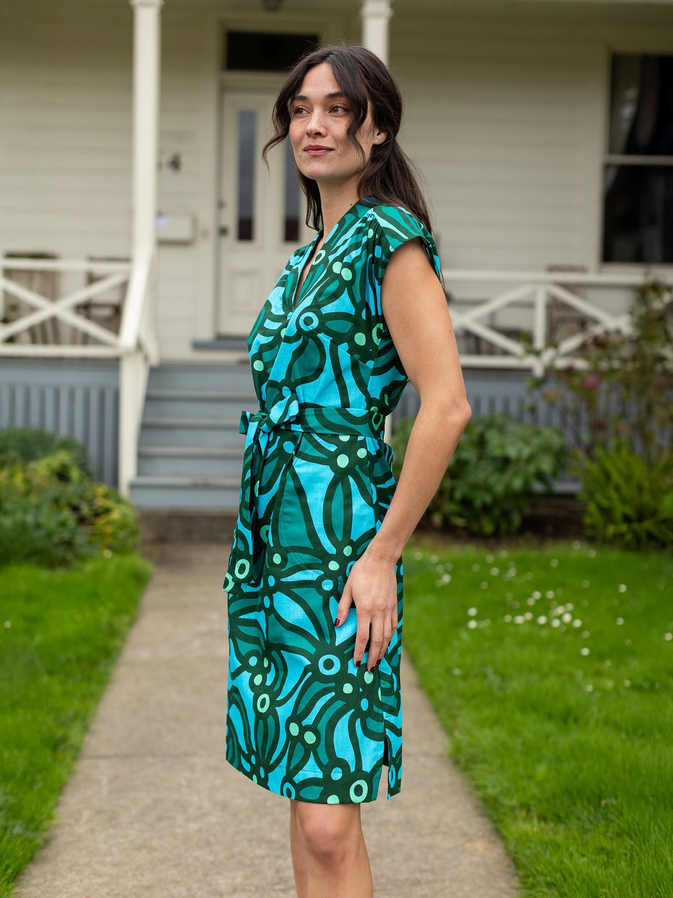 ELAINE Chicka Boom Green - Lesley Evers - chicka boom - chickaboom - Dress