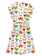 ELAINE dress Butterflies and Moths - Lesley Evers-blue dress-butterflies-cotton dress