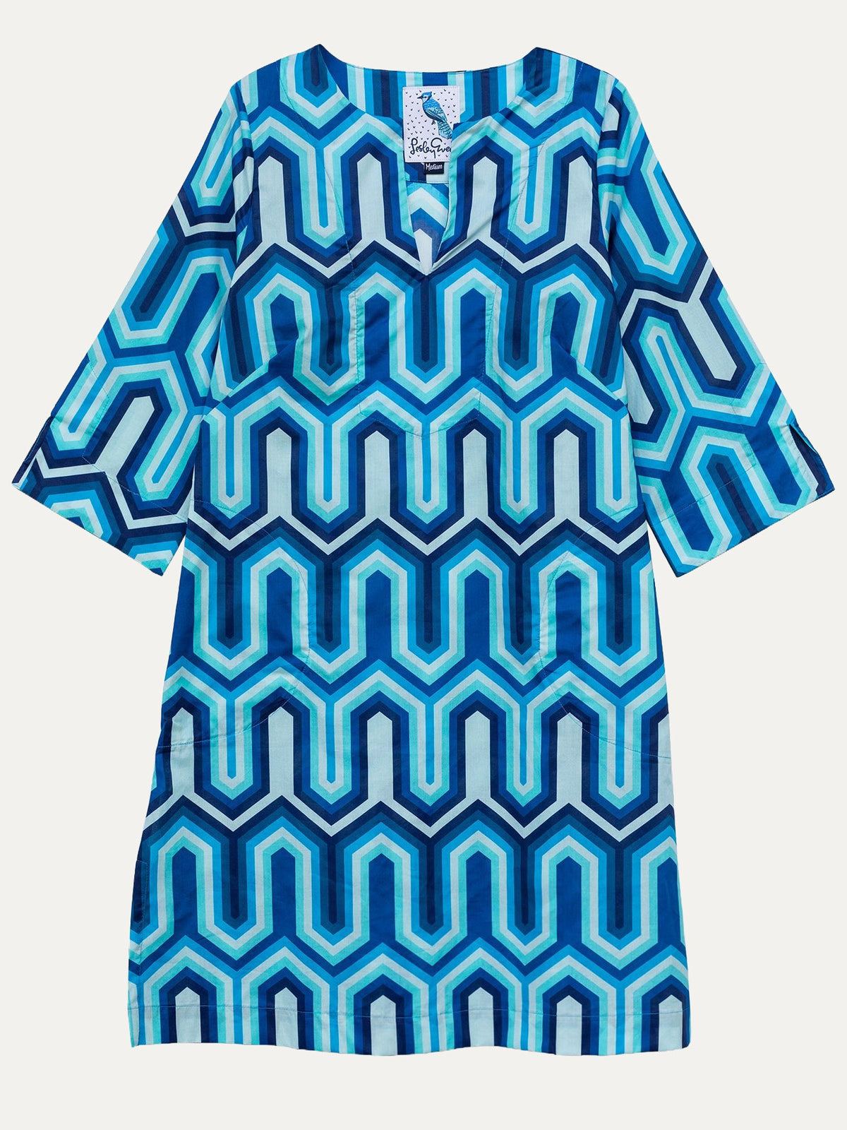 ELLIE dress Corinth Blue - Lesley Evers-Dress-ellie-knee length