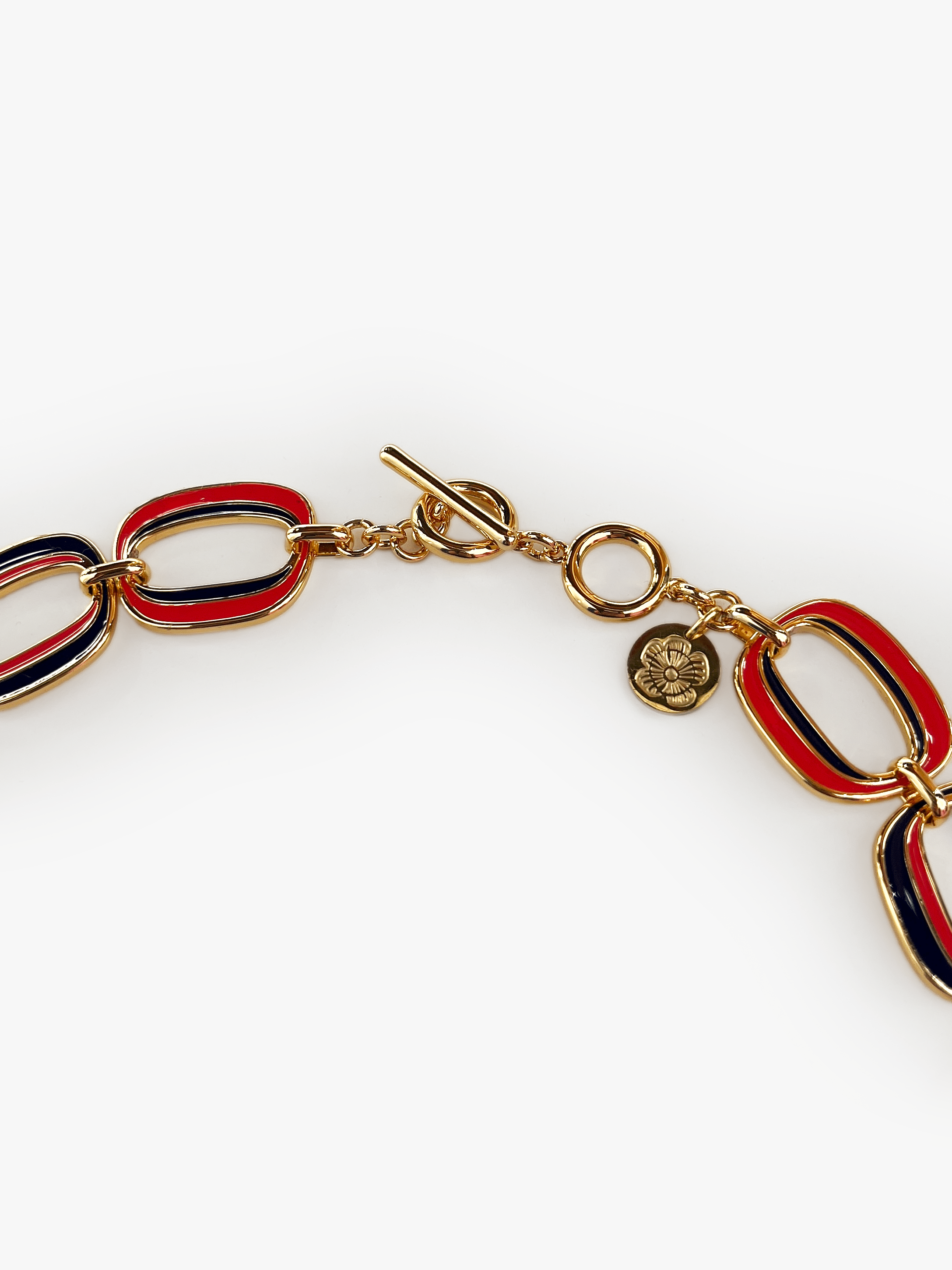 Ellipse Necklace Navy and Red - Lesley Evers - Accessories - accessory - new