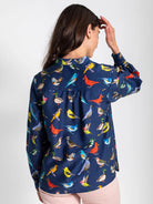EMILY blouse Navy Birds - Lesley Evers - 