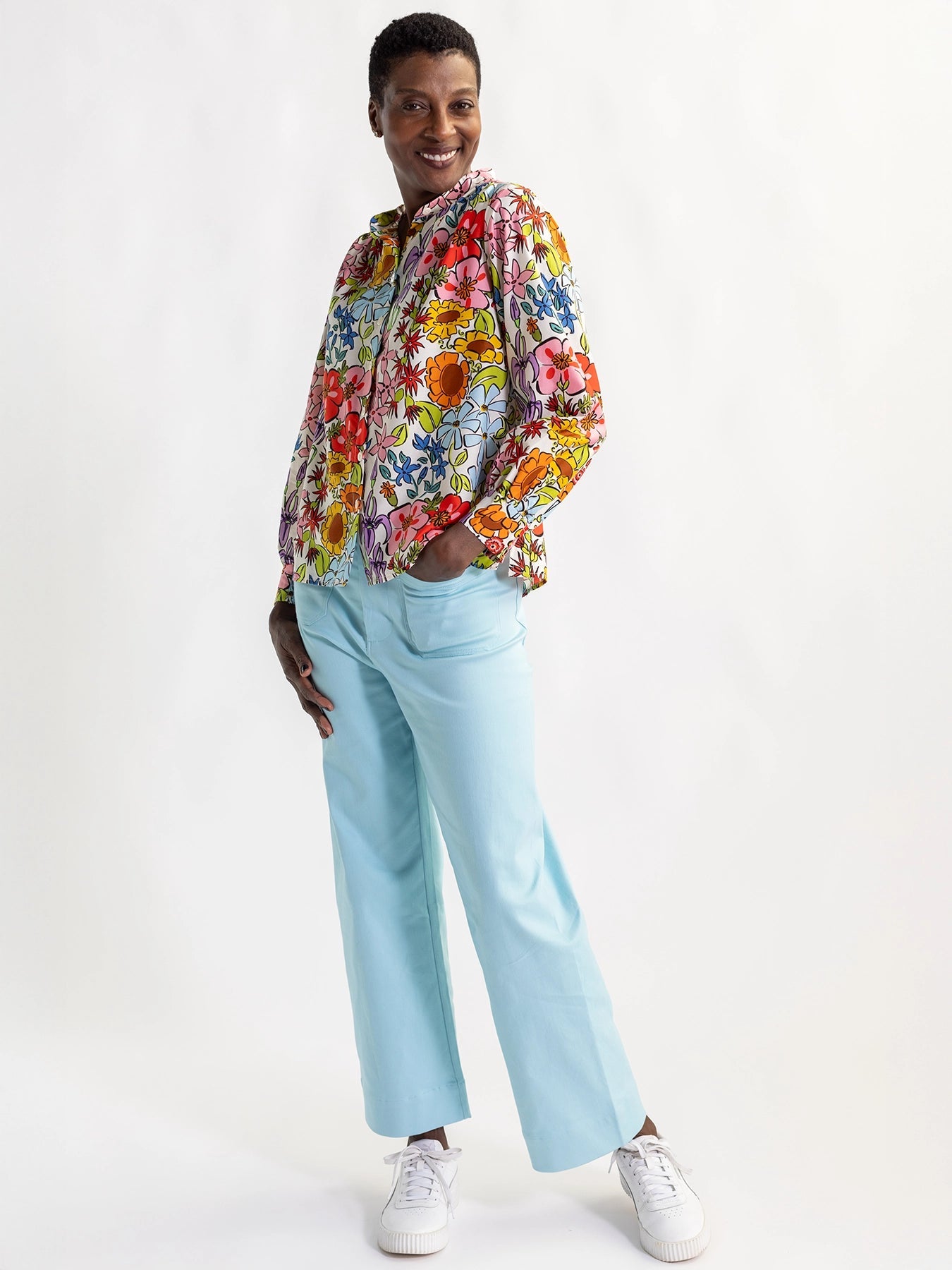 Bibi Blouse Long Sleeve | Bibiy. EMILY FLOWER BLOUSE ホワイト 