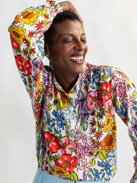 トップス Bibiy. EMILY FLOWER BLOUSE EMILY blouse Whimsy – Lesley Evers