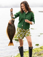 EMMA cardigan Green - Lesley Evers - cardigan - dinner with friends - emma