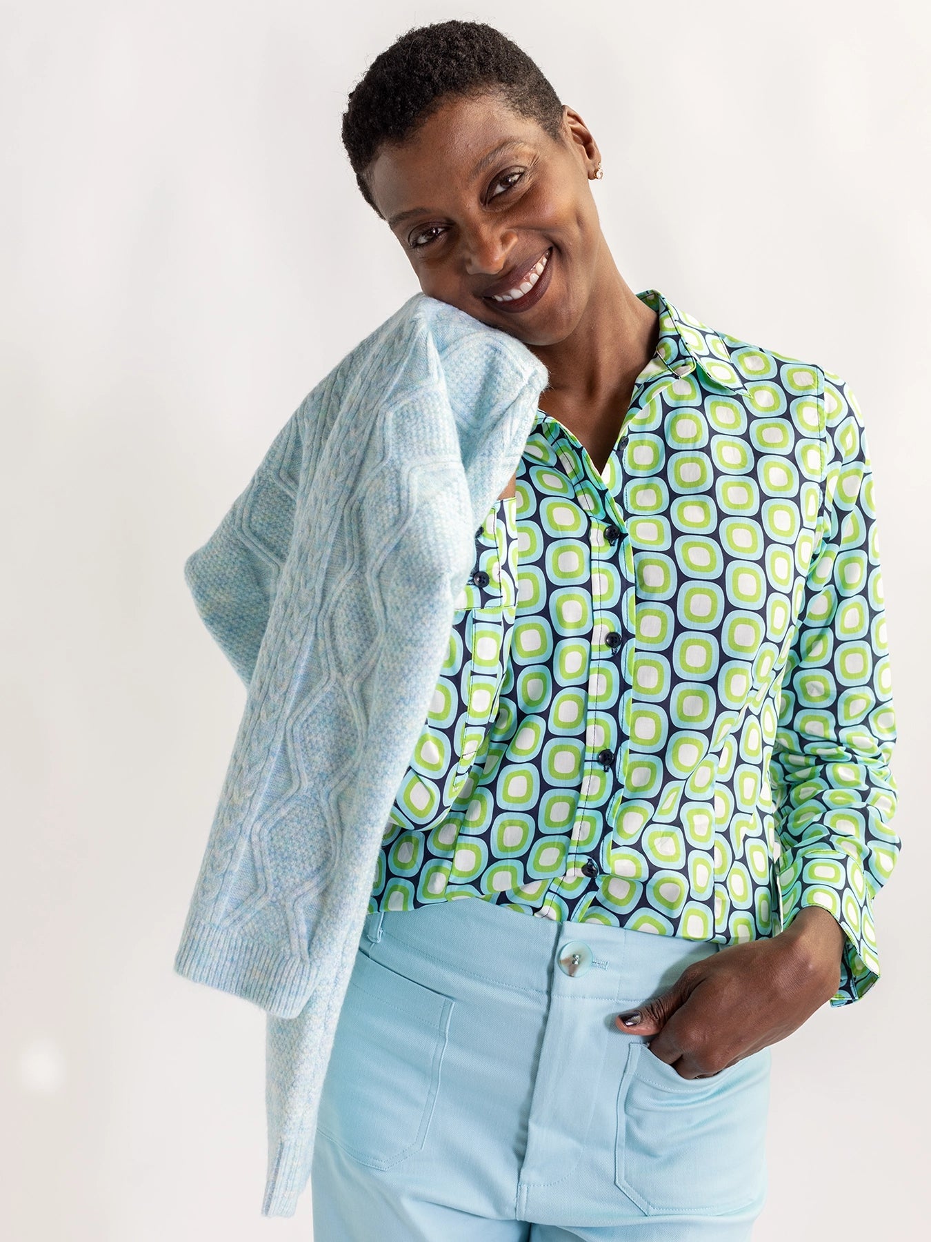 EMMA cardigan Light Blue - Lesley Evers - Best Seller - cardigan - emma