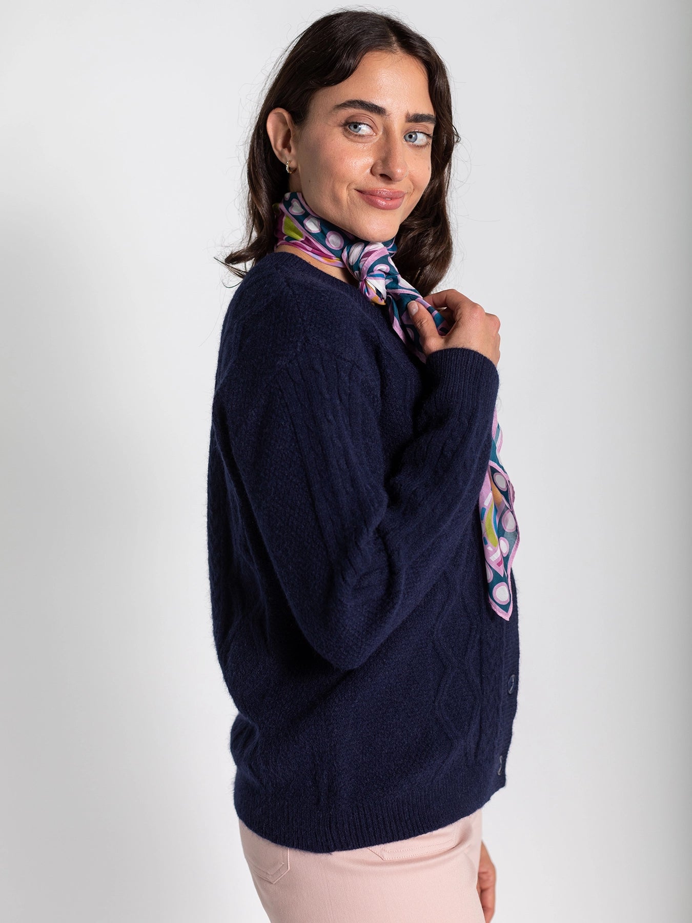 EMMA cardigan Navy - Lesley Evers - cardigan - dinner with friends - emma