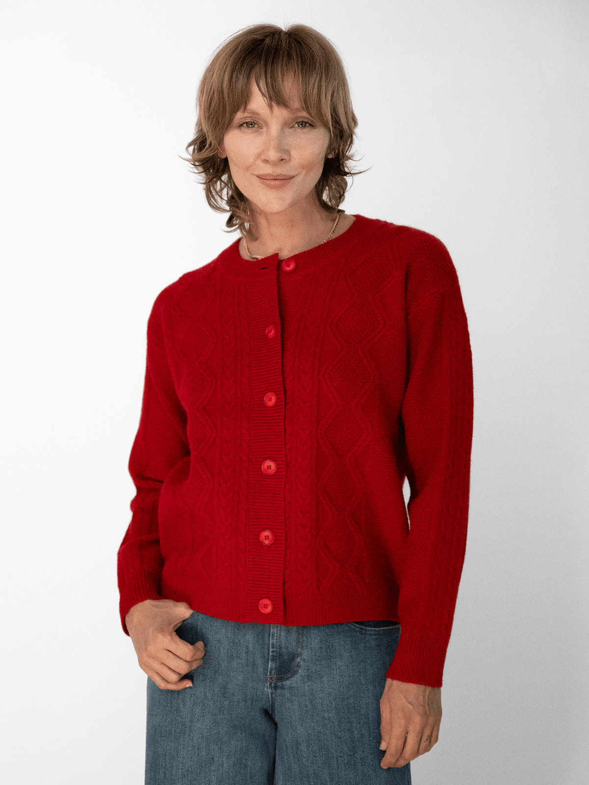 EMMA cardigan Red - Lesley Evers-Best Seller-cardigan-emma