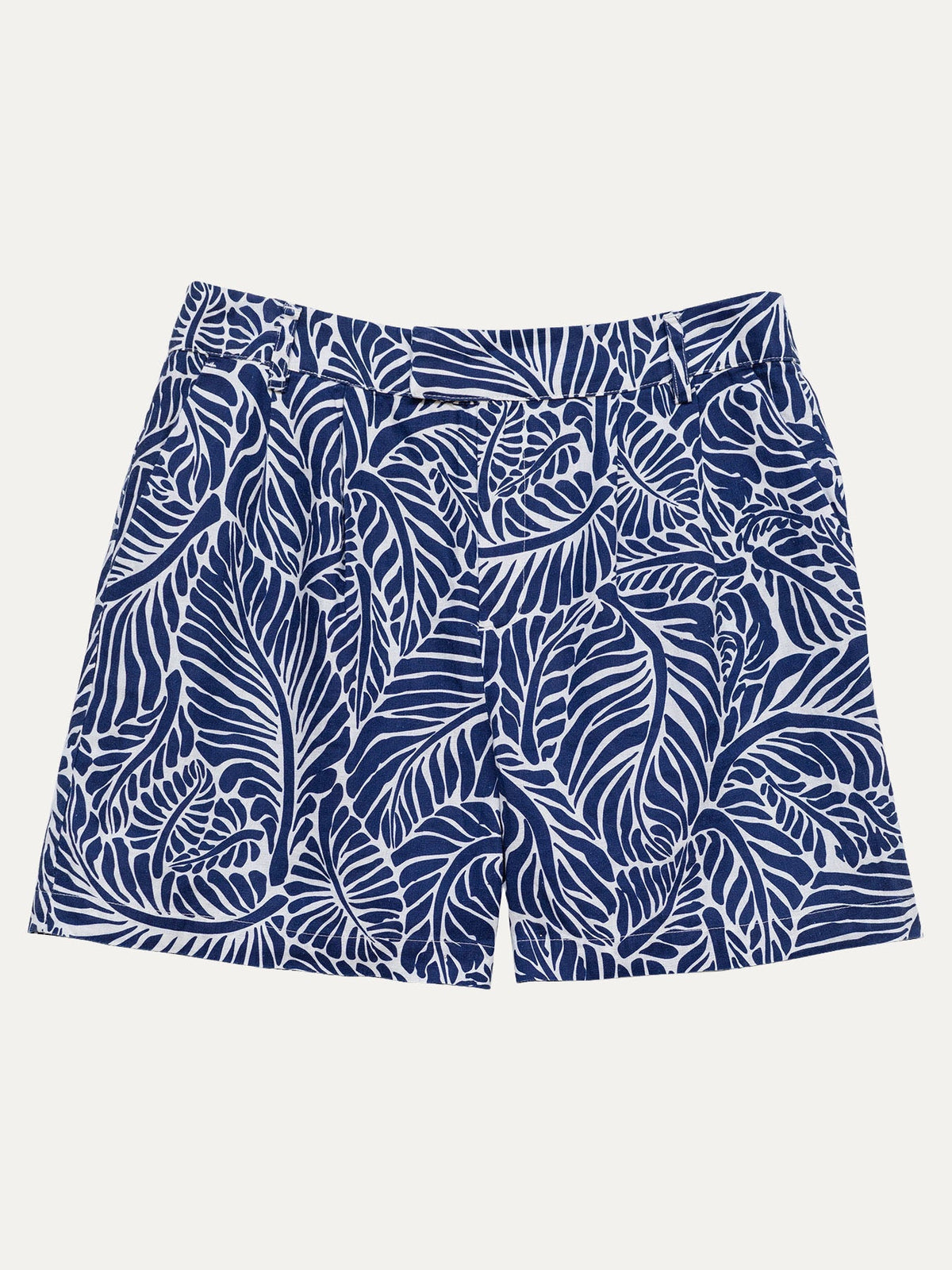 ERIN shorts Navy Frond - Lesley Evers-Bottoms-service_blocked-shorts