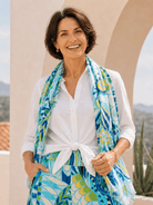 ESME silk scarf Shakalaka Light Blue - Lesley Evers - Accessories - BF200 - esme