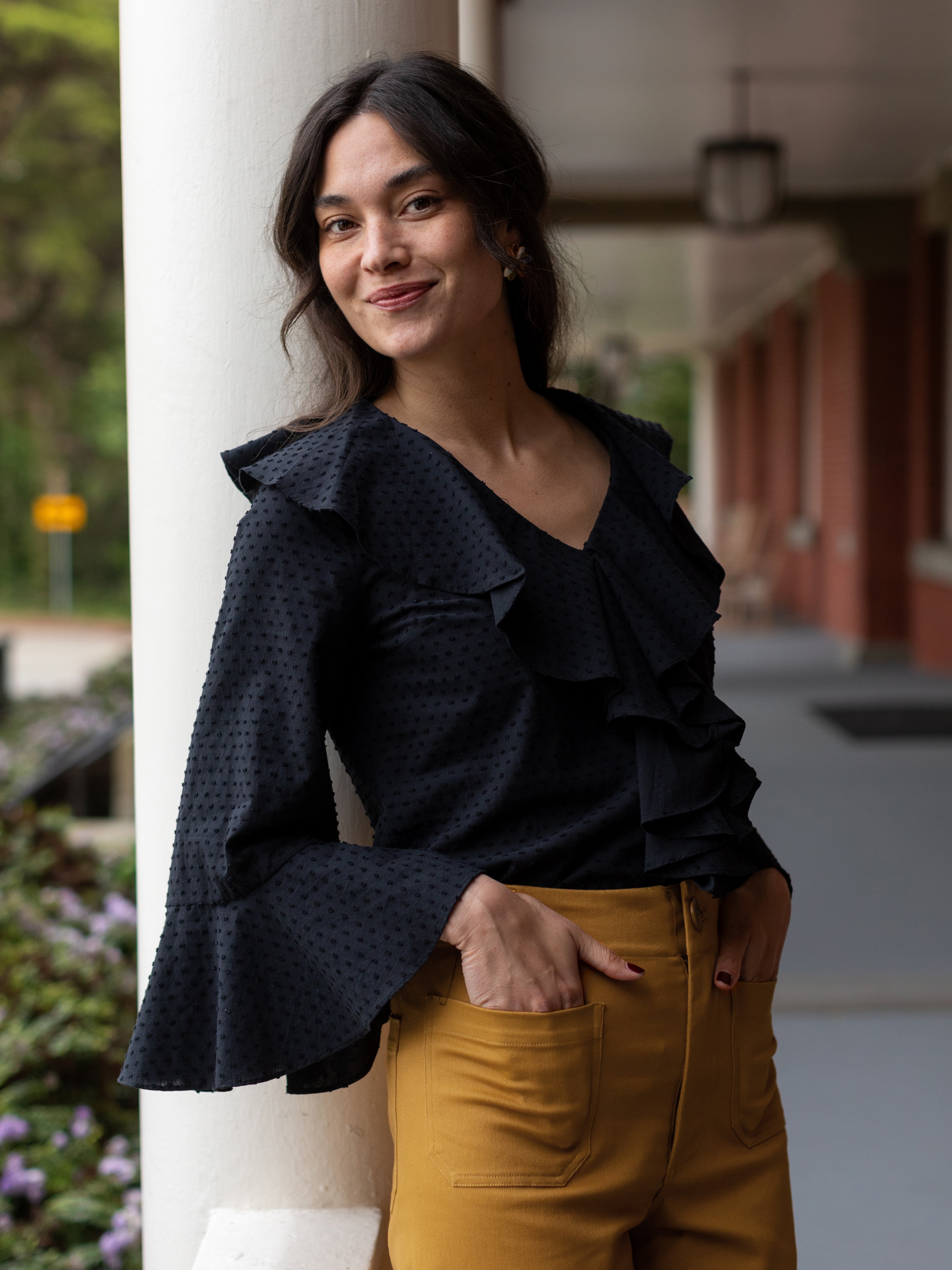 ESTELLE blouse Swiss Dot Black – Lesley Evers