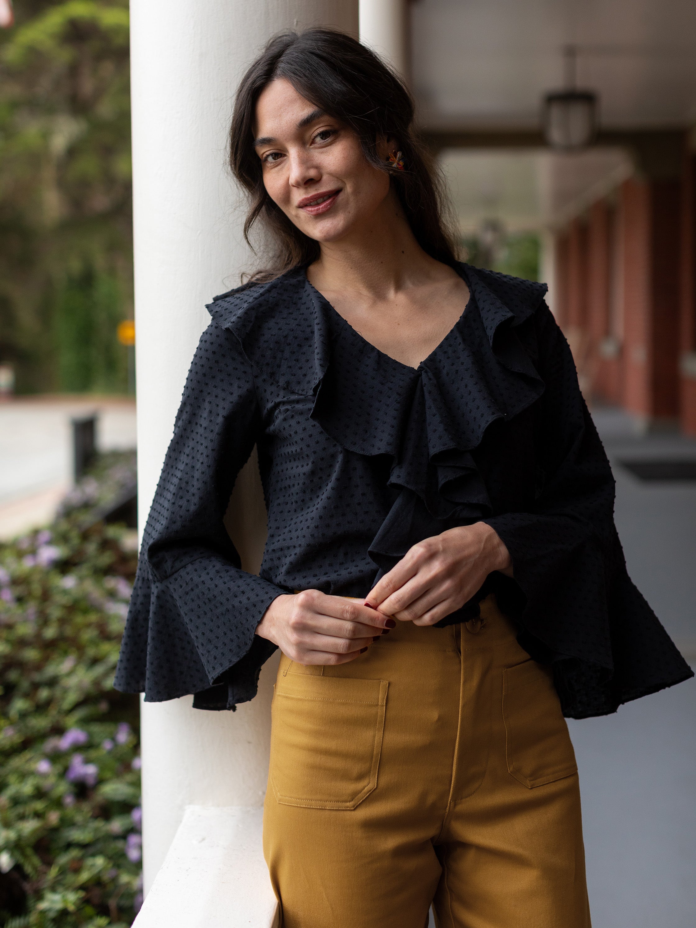 ESTELLE blouse Swiss Dot Black - Lesley Evers - Shop - Shop/All Products - Shop/Separates