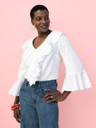 ESTELLE blouse Swiss Dot White - Lesley Evers-service_blocked-Shop-Shop/All Products