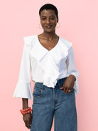 ESTELLE blouse Swiss Dot White - Lesley Evers-service_blocked-Shop-Shop/All Products