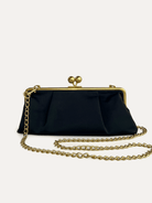 ETTA Clutch Black - Lesley Evers-Accessories-bag with silk scarf-black bag