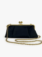 ETTA Clutch Black - Lesley Evers-Accessories-bag with silk scarf-black bag