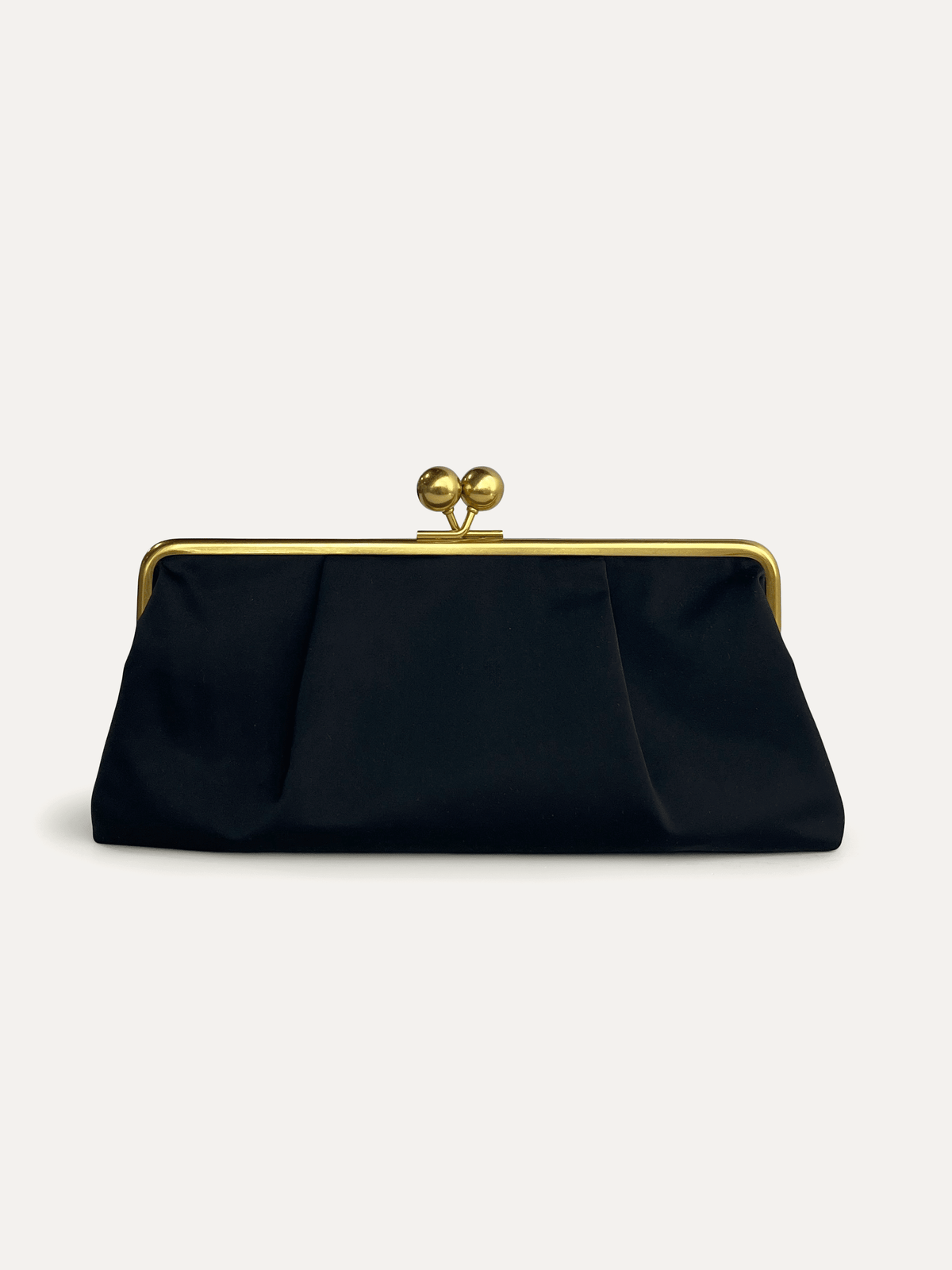 ETTA Clutch Black - Lesley Evers-Accessories-bag with silk scarf-black bag