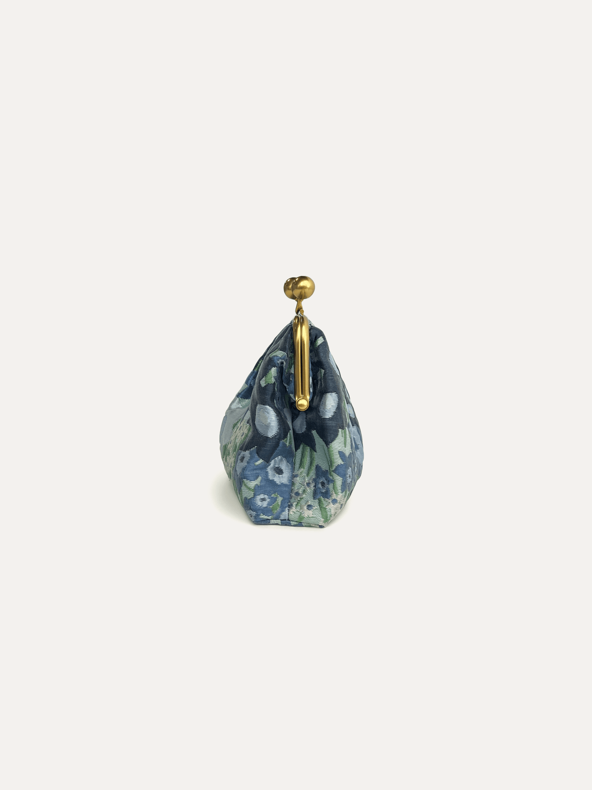 ETTA Clutch Daffodils Blue - Lesley Evers-Accessories-bag with silk scarf-clutch