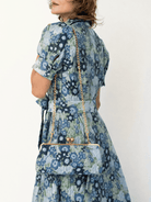 ETTA Clutch Daffodils Blue - Lesley Evers-Accessories-bag with silk scarf-clutch