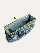 ETTA Clutch Daffodils Blue - Lesley Evers-Accessories-bag with silk scarf-clutch