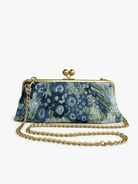 ETTA Clutch Daffodils Blue - Lesley Evers-Accessories-bag with silk scarf-clutch