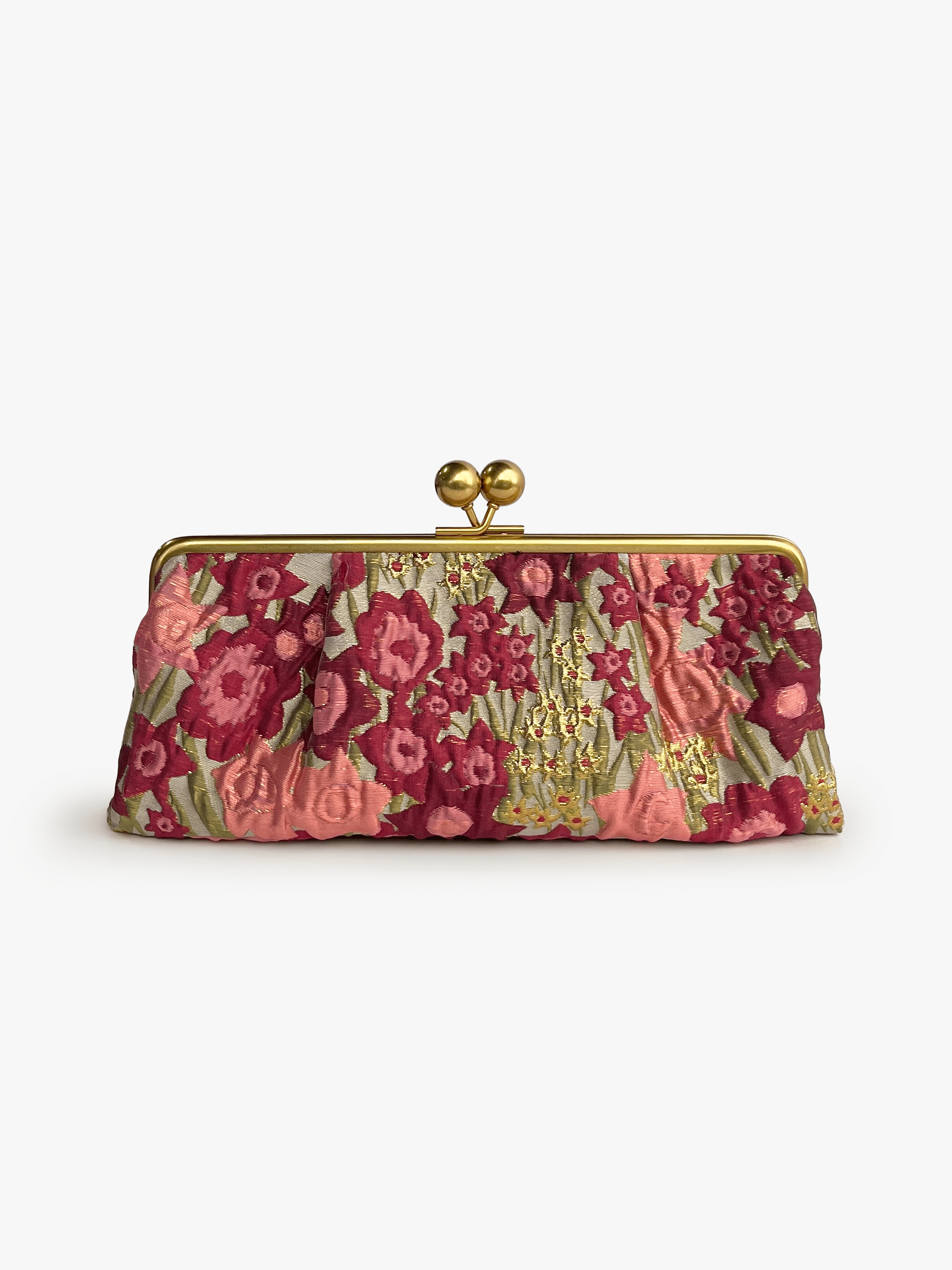 ETTA Clutch Daffodils Pink - Lesley Evers-Accessories-accessory-bag with silk scarf