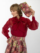 ETTA Clutch Daffodils Pink - Lesley Evers-Accessories-accessory-bag with silk scarf