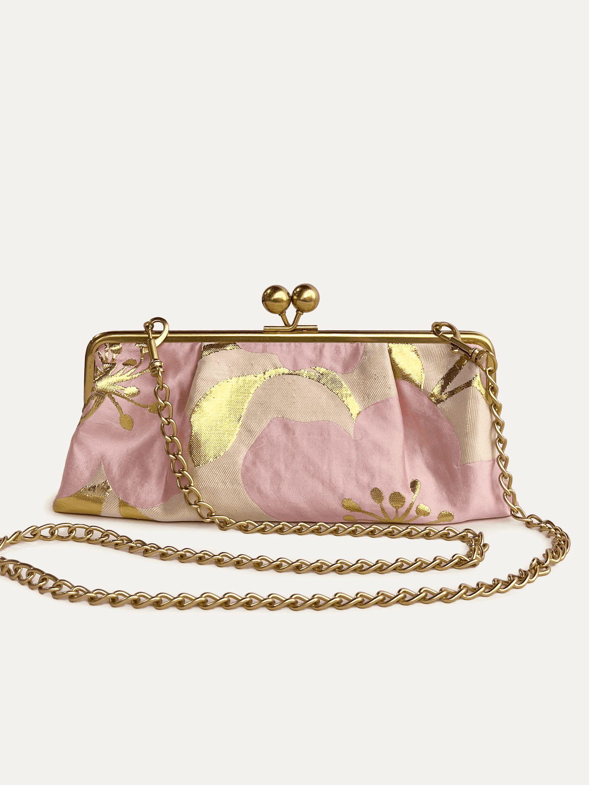 ETTA Clutch Garden Wall Pink - Lesley Evers-Accessories-bag with silk scarf-clutch