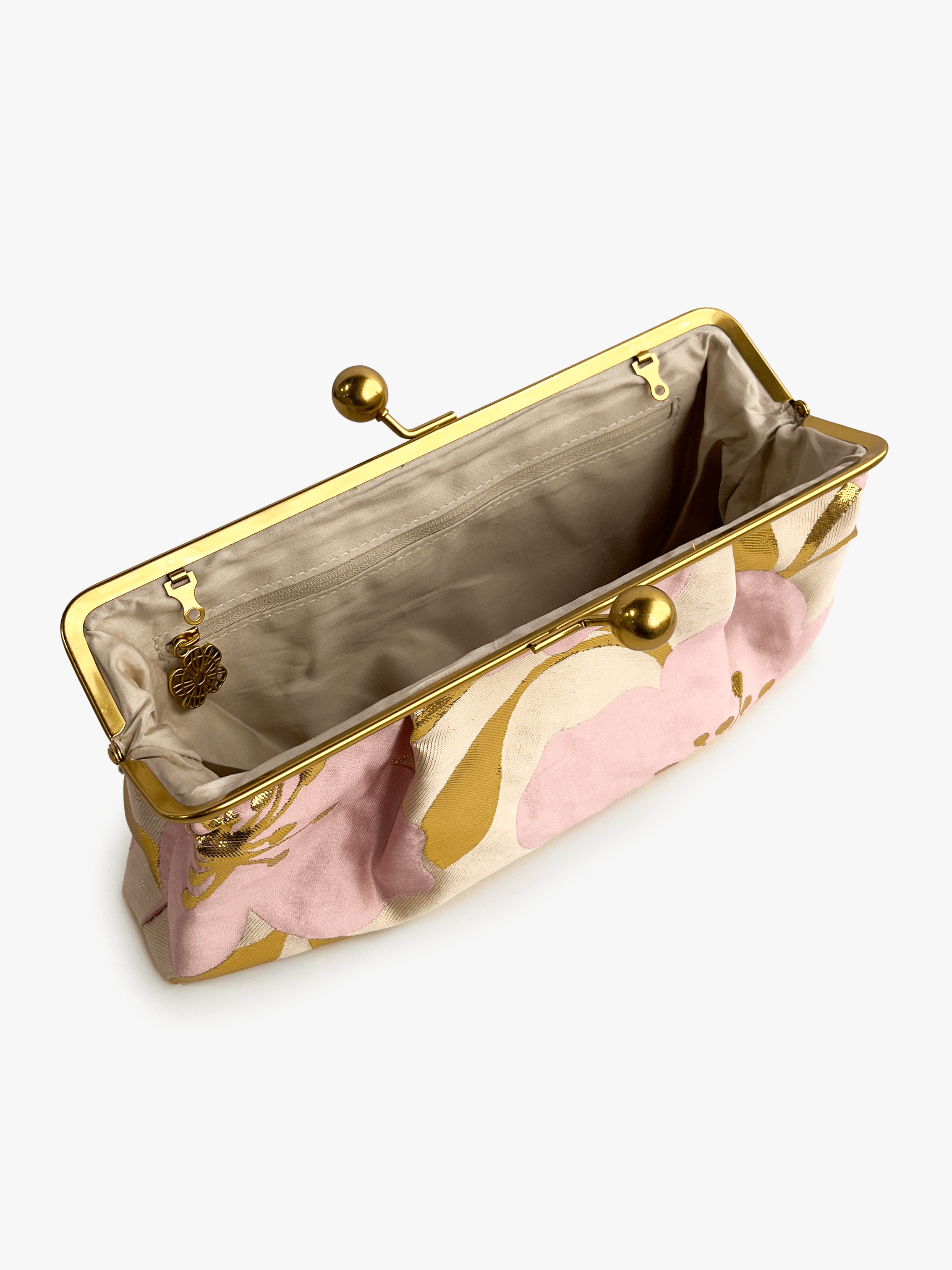ETTA Clutch Garden Wall Pink - Lesley Evers-Accessories-bag with silk scarf-clutch