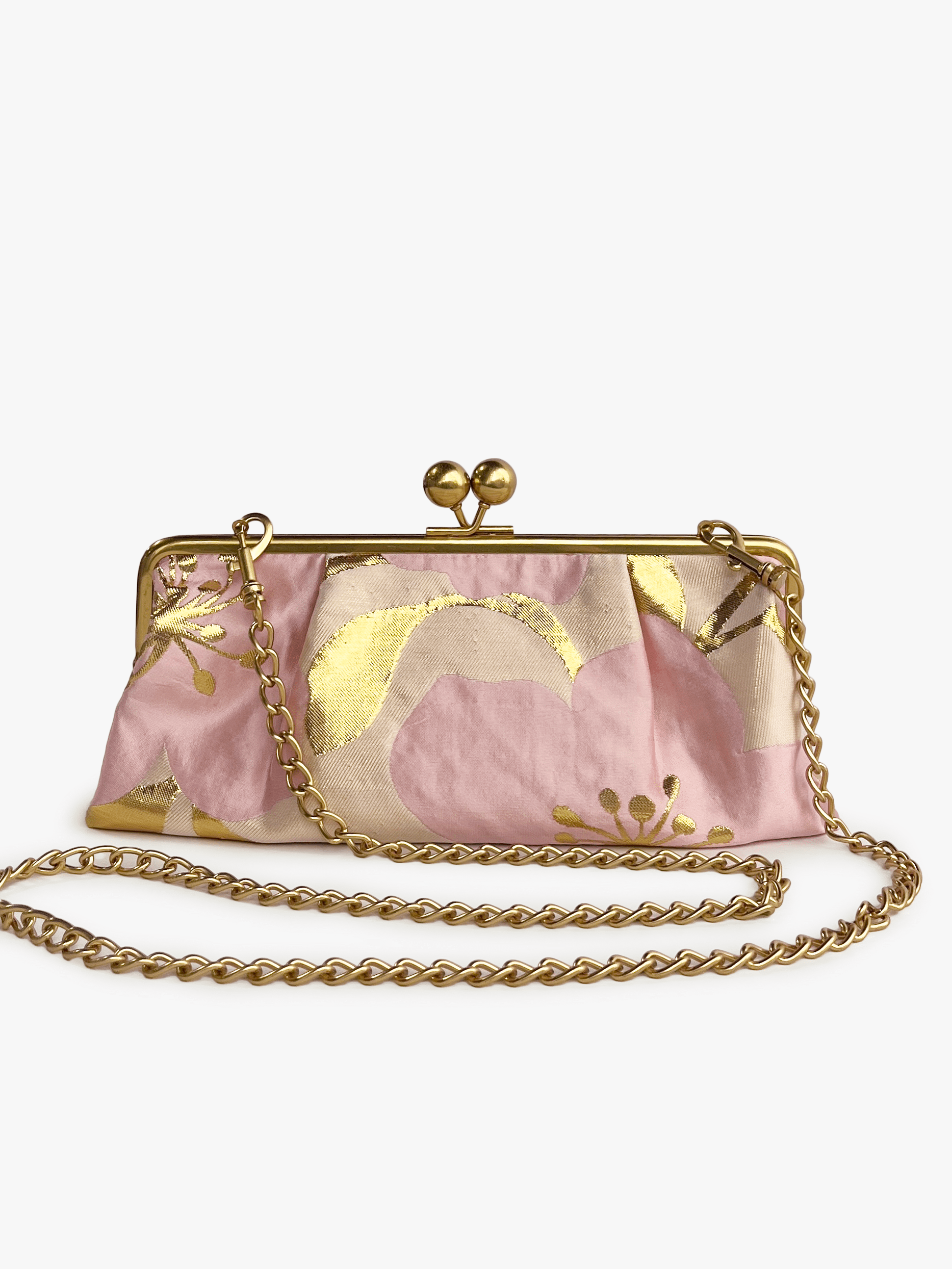 ETTA Clutch Garden Wall Pink - Lesley Evers-Accessories-bag with silk scarf-clutch