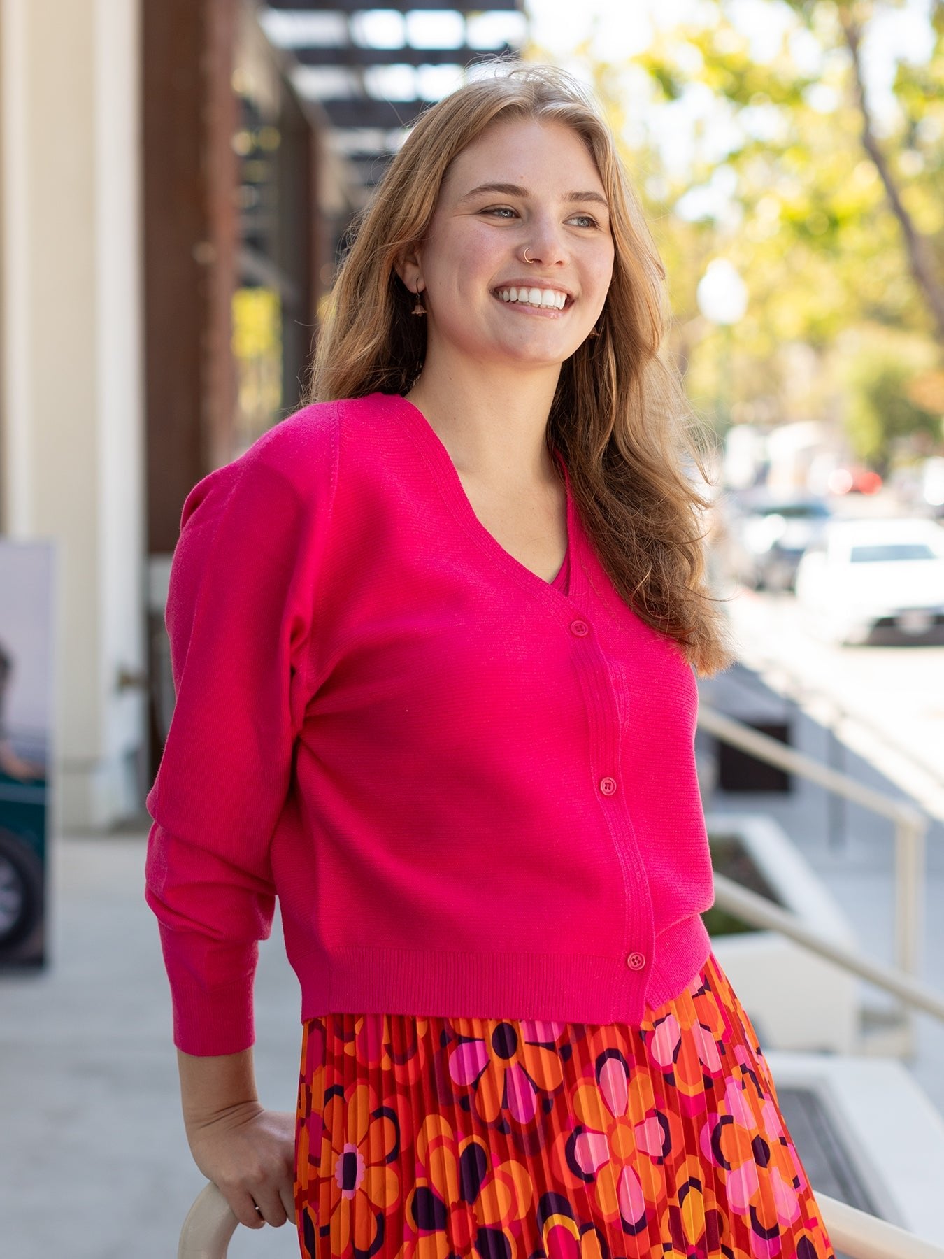 EUGENIA cardigan Magenta - Lesley Evers - cardigan - Shop - Shop/All Products