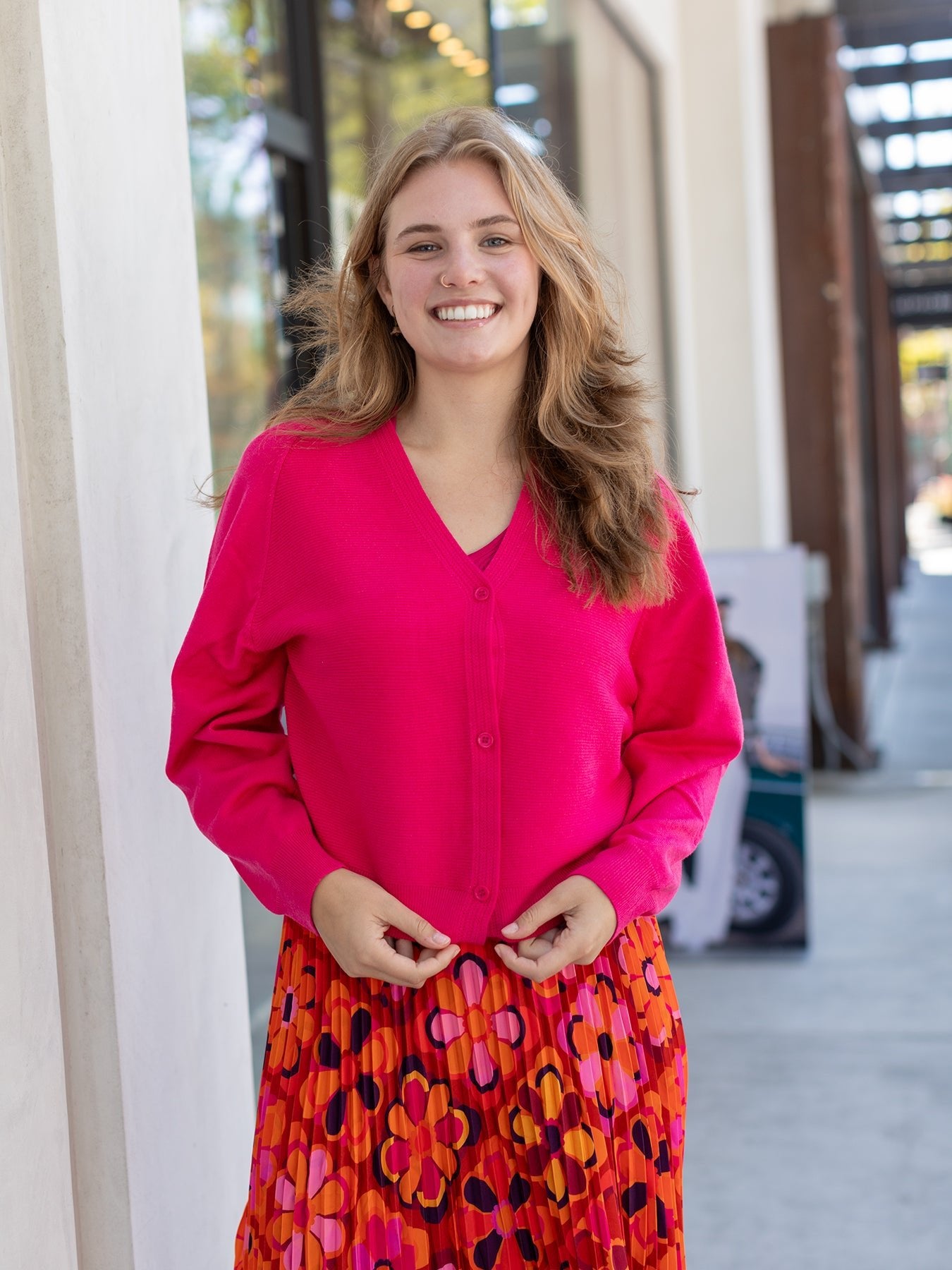 EUGENIA cardigan Magenta - Lesley Evers - cardigan - Shop - Shop/All Products