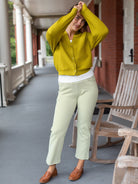 EUGENIA cardigan Moss Green - Lesley Evers - cardigan - eugenia - Shop