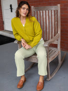 EUGENIA cardigan Moss Green - Lesley Evers - cardigan - eugenia - Shop