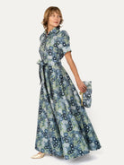 EVANGELINE dress Daffodils Blue - Lesley Evers-Dress-evangeline-formal