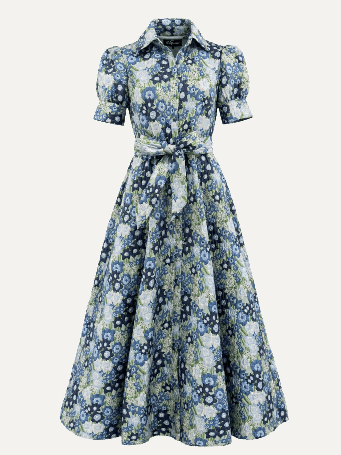 EVANGELINE dress Daffodils Blue - Lesley Evers-Dress-evangeline-formal