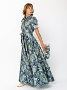 EVANGELINE dress Daffodils Blue - Lesley Evers-Dress-evangeline-formal