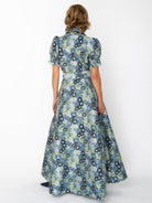 EVANGELINE dress Daffodils Blue - Lesley Evers-Dress-evangeline-formal