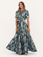 EVANGELINE dress Daffodils Blue - Lesley Evers-Dress-evangeline-formal