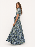 EVANGELINE dress Daffodils Blue - Lesley Evers-Dress-evangeline-formal